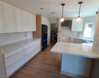 Kitchen Reface in Progress New Doors Drawers Paint Cabinets