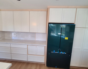 Kitchen Reface in Progress New Doors, Drawers, Paint Cabinets